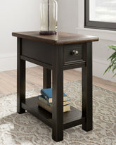 Bay Furniture Gallery - Ashley Furniture - Tyler Creek Chairside End Table - Chair Side End Table / Grayish Brown/Black - T736-107